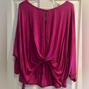 Free People dark pink top